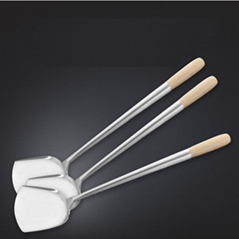 Stainless Steel Wok Spatulas with Wood Handle/Chinese Wok Turner Shovel