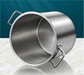 Deep drawing stainless steel stock pot（container）small lot order available