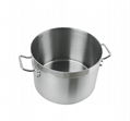 Deep drawing stainless steel stock pot（container）small lot order available