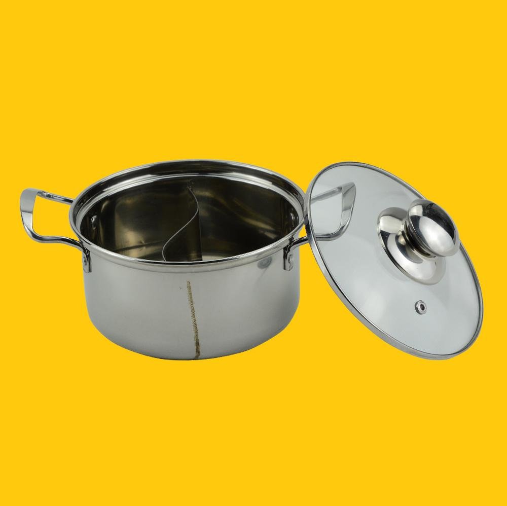 Various  shapes hot pot，Stainless Steel Yin Yang Dual Sided Hot Pot Cookware 2