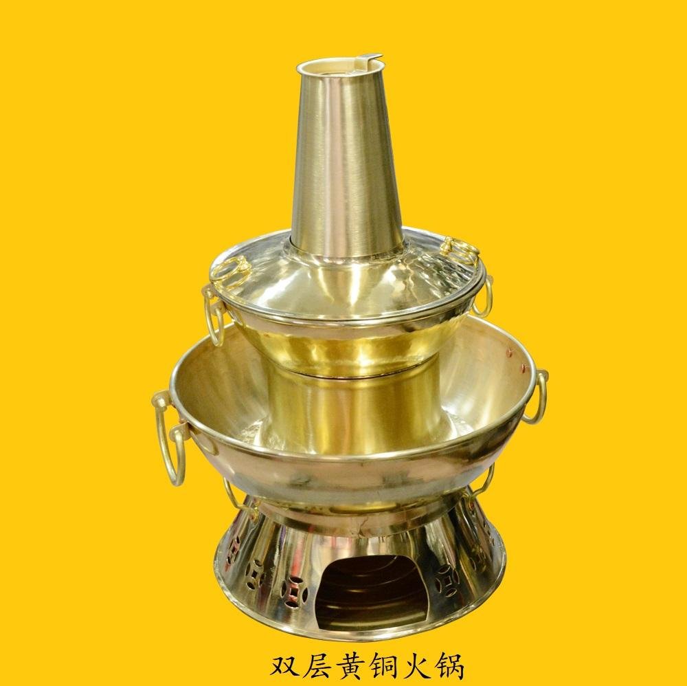 Quality thickened copper steamboat hot pot with charcoal stove