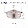 2021 Wholesale Cook ware Food Heating Pot 2 Compartment Hot Pot