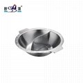 Good looking durable cooker stock pot Metal cooking s/s yin yang fire pot