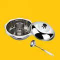 Cooking S/S hot pot with Central pot & 4 partition Available induction Cooker