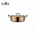 Tri-layer steel hammered finishes soup pot Available gas stove induction cooker    