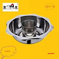 S/S lotus shape Shabu Shabu Hot Pot with