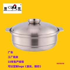 High quality stainless steel ware casserole Available gas & Induction Cooker