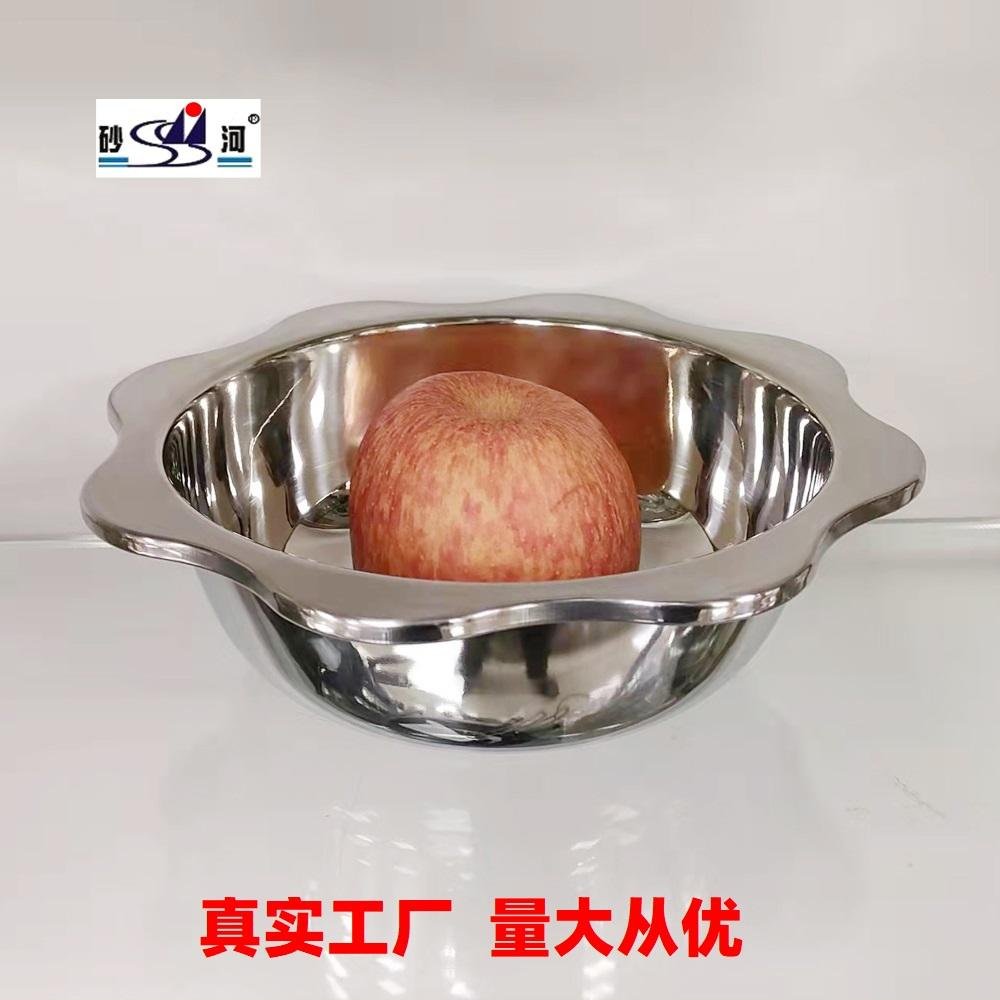 kitchen dia. 16cm s/s lotus basin three delicacies hot pot use for gas cooker 2