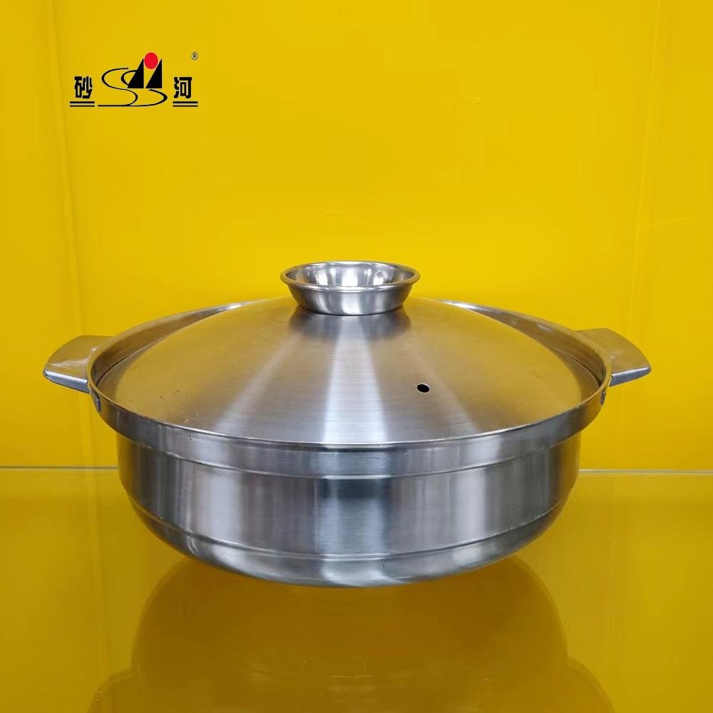2021 Wholesale Cook ware Food Heating Pot 2 Compartment Hot Pot 4