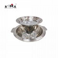 Stainess steel dry pot Shabu shabu hot pot double Layer steamboat