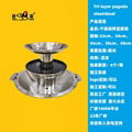 stainless steel tri-layers pagoda steamboat 2