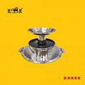 stainless steel tri-layers pagoda steamboat