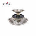 stainless steel tri-layers pagoda steamboat