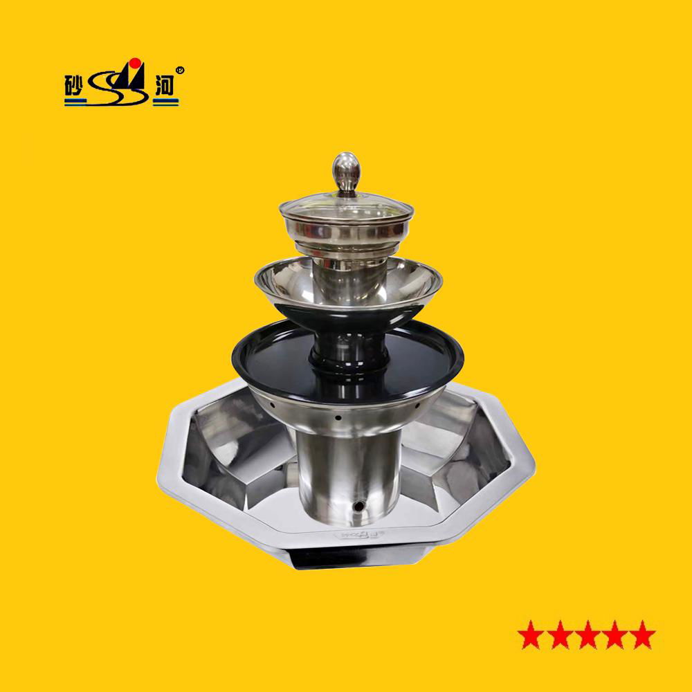 Stainless steel four layer hot pot  Four layer Stainless steel hot pot 2