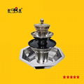 Stainless steel four layer hot pot  Four layer Stainless steel hot pot