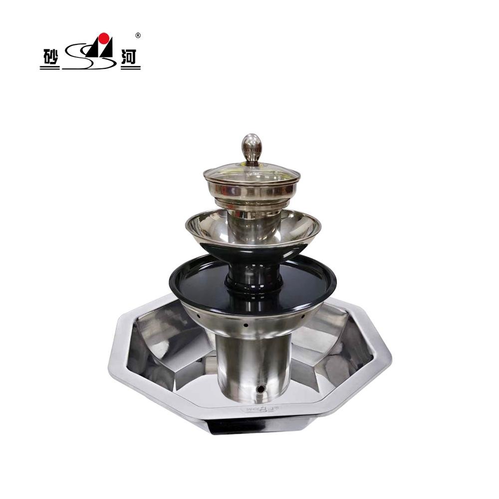 Stainless steel four layer hot pot  Four layer Stainless steel hot pot 3