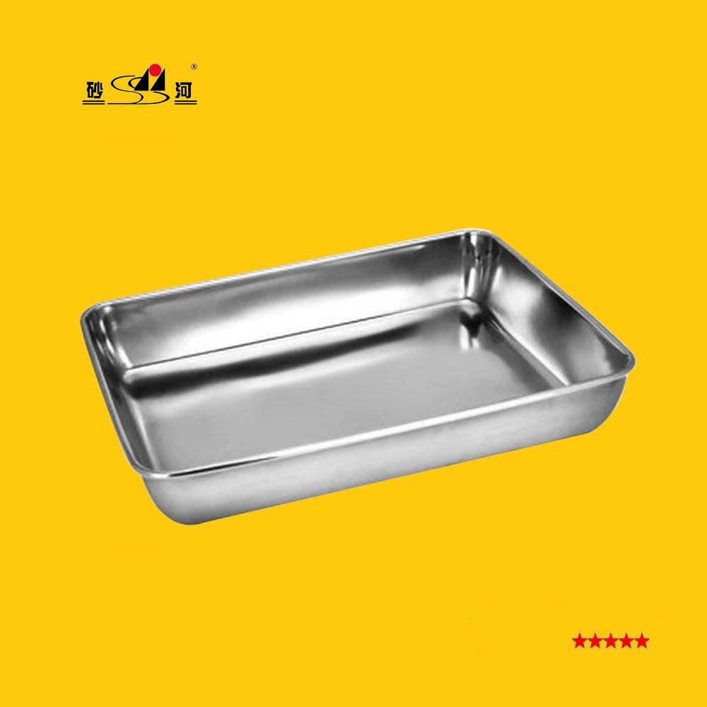 Restaurant & Hotel Rectangular Stainless Steel Towel Serving Tray Tableware 5