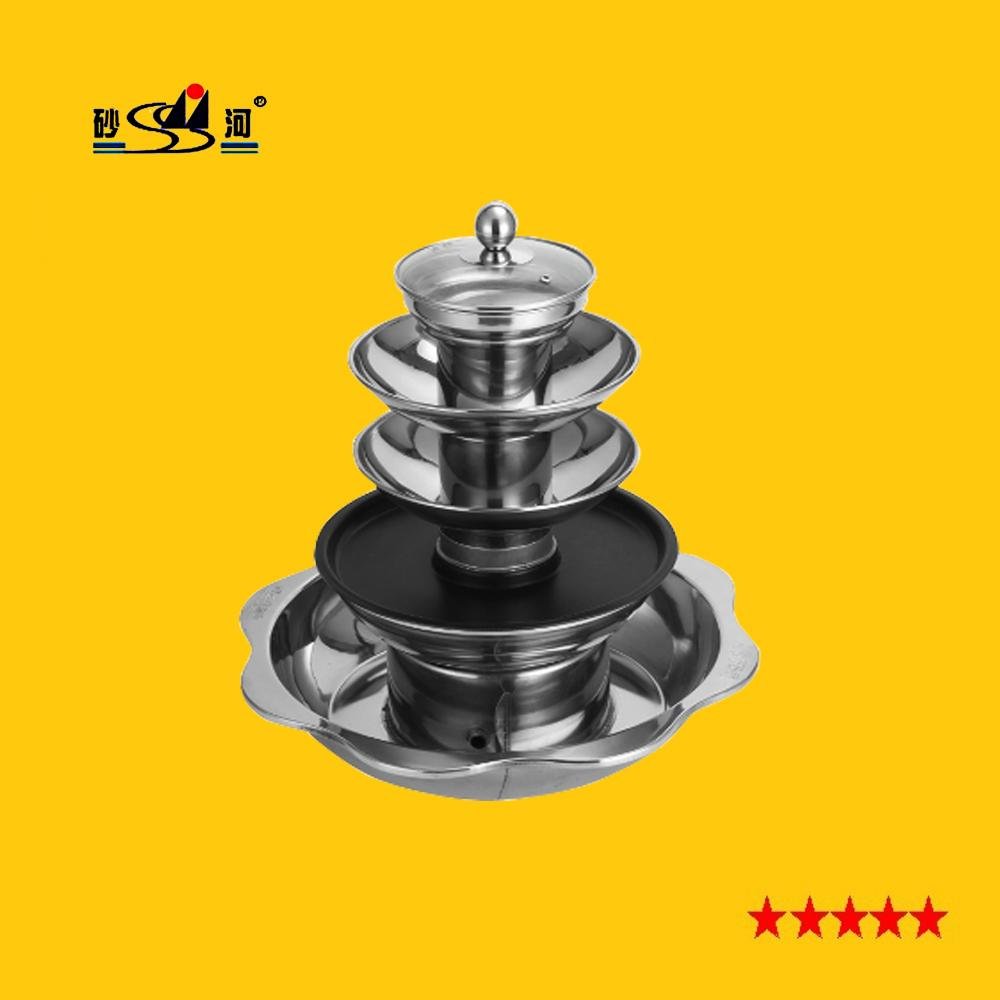Quintuple storey combination hot pot/5-Tier Pagoda Steamboat with Grill 3