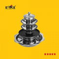 Quintuple storey combination hot pot/5-Tier Pagoda Steamboat with Grill