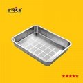 Hotel Restaurant Food Pans Container Kitchenware S/S Material Drainage Trays 3