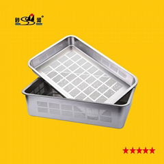 Hotel Restaurant Food Pans Container Kitchenware S/S Material Drainage Trays