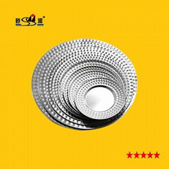 s/s tableware trays hammer point round plates for hotel restaurant from china