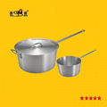 aluminium pot with iron handle