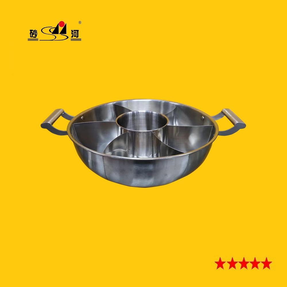 seven flavor  fire pot cook ware,stainless steel hot pot  Available gas stove