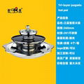 steamboat with teppanyaky BBQ grill & steamer 4 layer Integrated hot pot 