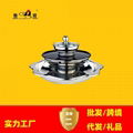 Divided into four layers of stainless steel steamboat