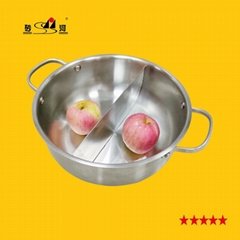 extra thickness Tri-layer steel yin-yang hot pot steamboat