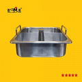 Cookerware s/s Pan with Center Column & Divider into 2 Grids Available Gas Stove