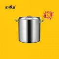 Deep drawing stainless steel stock pot（container）small lot order available