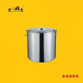 User friendly steel kitchenware soup pail big cookware cooking pot from China