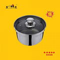 Stainless steel cooking pan divider Yin Yang Dual Sided Hot Pot Cookware