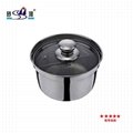 Stainless steel cooking pan divider Yin Yang Dual Sided Hot Pot Cookware 3