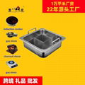 catering equipment s/s bq 3 tastes chafing shabu shabu hot pot for serving 3