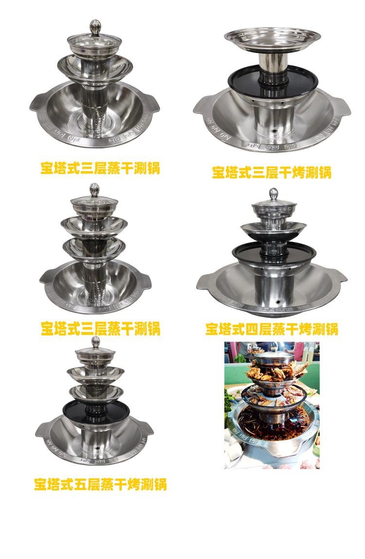 Chongking Stainless steel 9 box grid hot pot Kitchen Hot Pot Accessory 3