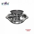 Stainless Steel 2 Layer Chafing Shabu Shabu Hot Oot And BBQ Grill For Serving 3