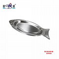 Ground stall catering culture thickened stainless steel fish shaped plate 5