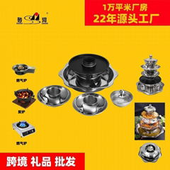 Quintuple storey combination hot pot/5-Tier Pagoda Steamboat with Grill