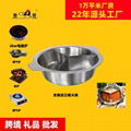 S/S pan partitions Tri-tastes steamboat hot pot Available Induction Cooker 1