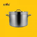 304不鏽鋼加厚04款湯鍋家用清湯鍋商用火鍋金屬鴛鴦鍋 3