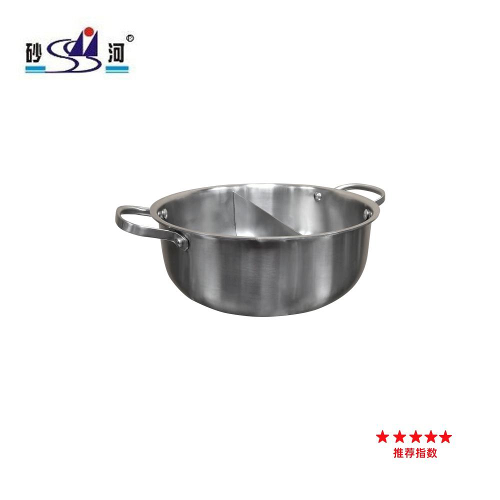 加厚三层钢鸳鸯火锅商用29cm家用鸳鸯锅哪个厂家可以定制 5