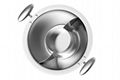 Thickened stainless steel soup pot tri-layer steel seafood yinyang hot pot