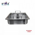 Stainless steel square purification smokeless hot pot base
