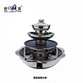 Chinese Four Layer Steamboat with Teppanyaki Available Gas stove 6