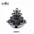Chinese Four Layer Steamboat with Teppanyaki Available Gas stove