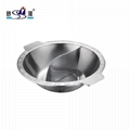 Stainless Steel Shabu Shabu Dual Sided Hot Pot Available Induction Cooker