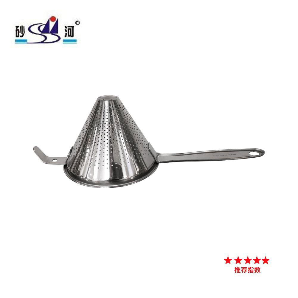 hight quality 18/8 stainless steel kitchen gadget colander w/handle & ear 4